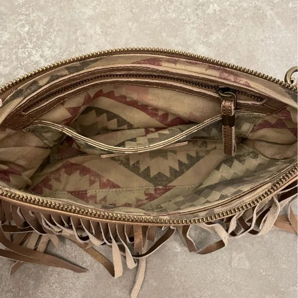 Liebeskind Berlin leather gold / bronze tassel clutch - Picture 8 of 10